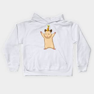 Hamster Party Party hat Kids Hoodie